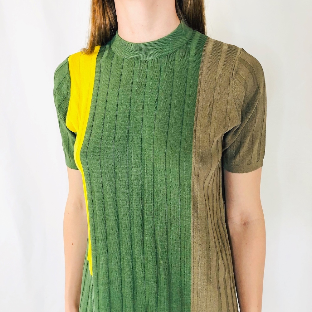Kerisma Color Block Ribbed Mini Dress Knit M 0220 - Picture 6 of 6